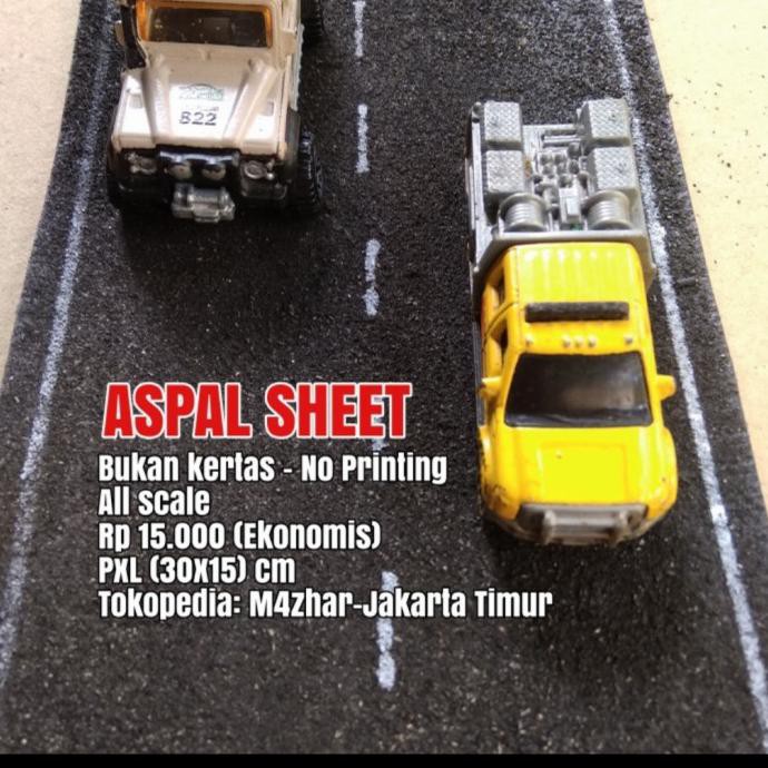 Big Sale Aspal diorama maket parkir jalan raya skala No Papercraft Big Sale