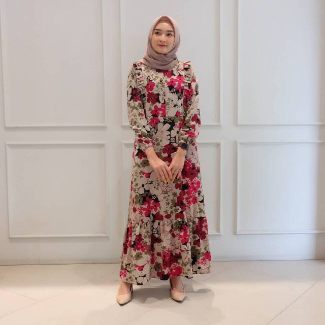 Gamis monalisa rempel bawah / Gamis real pict / Monalisa import