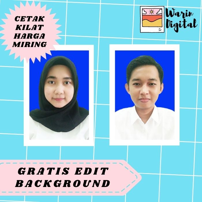 Jual (1 HARI JADI) CETAK PAS FOTO GRATIS EDIT BACKGROUND 1 HARI JADI