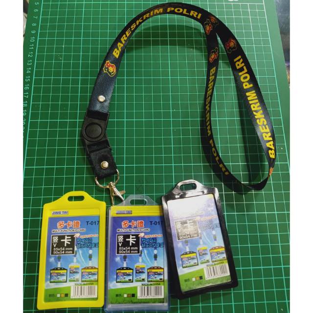 

TALI LANYARD BARESKRIM POLRI PLUS ID CARD KARET