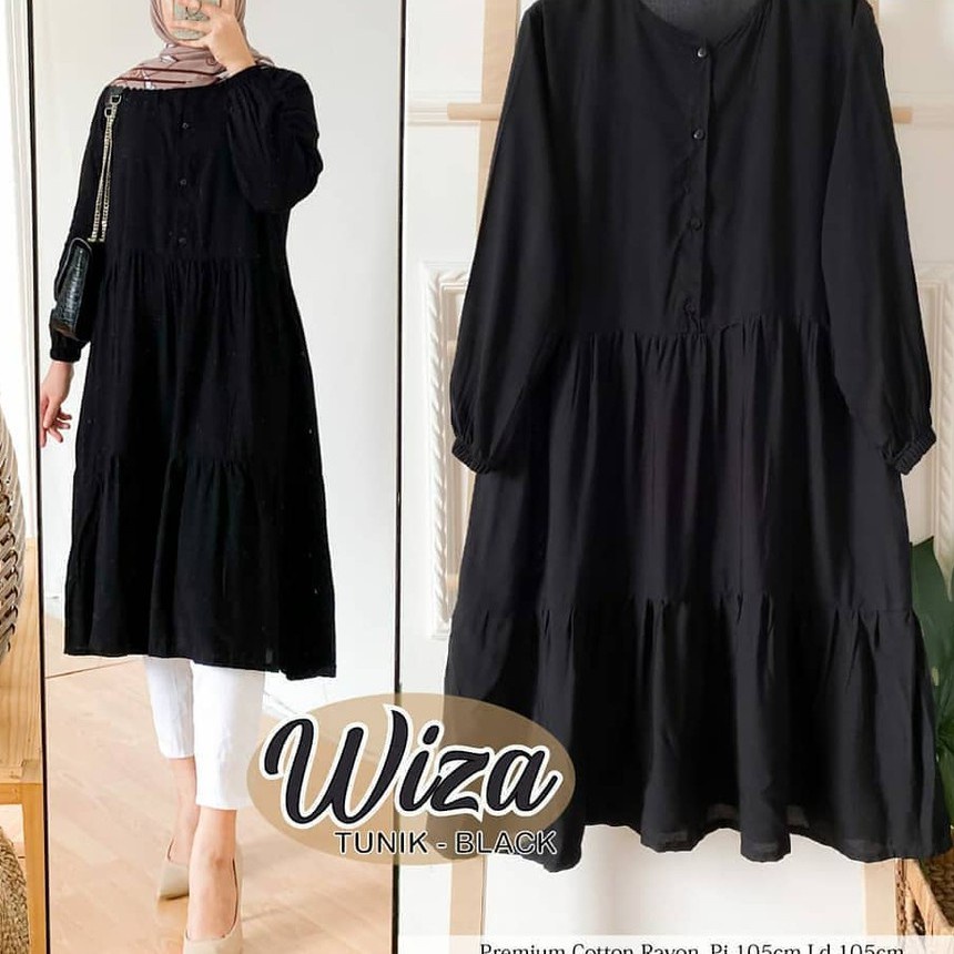 Wiza Tunik JUMBO Atasan Tunik Wanita Murah - LD 100 - 105 - 110CM - Tunik Polos Wanita - COD Imah mo