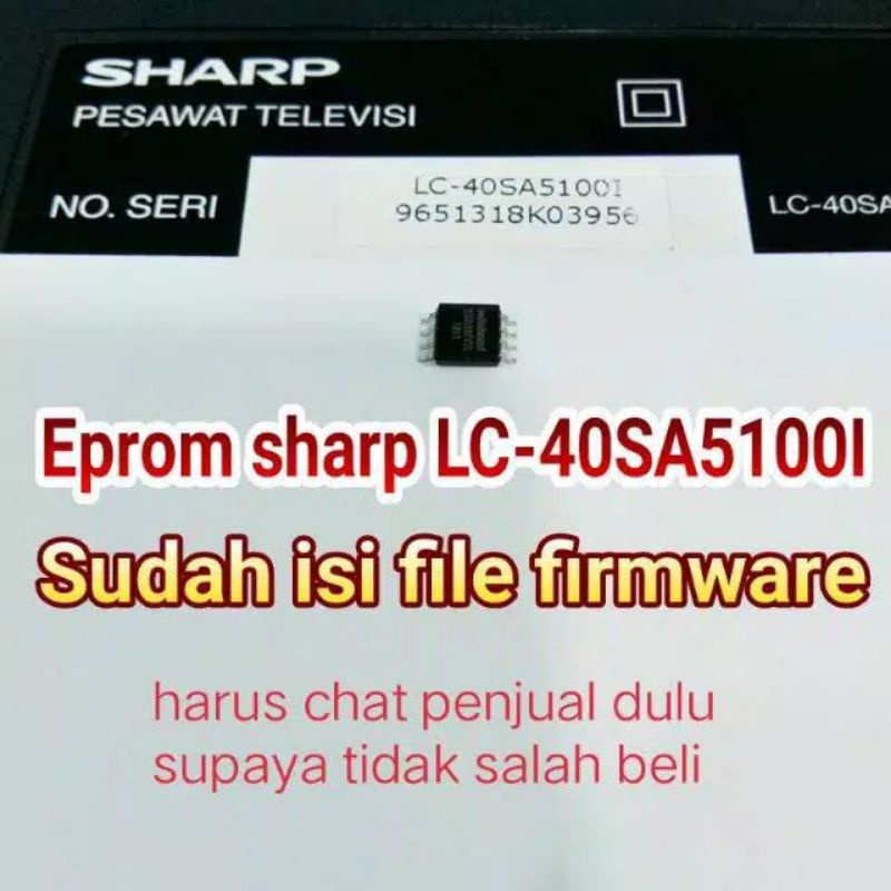 Ic eprom memory spi flash tv led sharp Lc40SA5100I