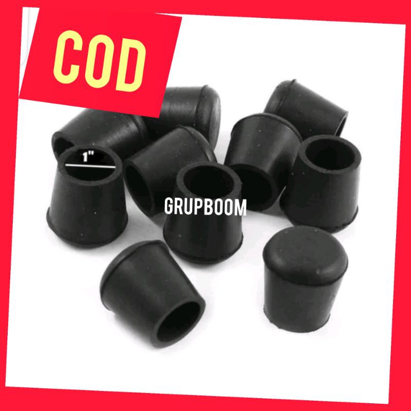 KARET KAKI KURSI BULAT HITAM 1 INCHI KARET KAKI KURSI MEJA CHITOSE DIAMETER 25mm