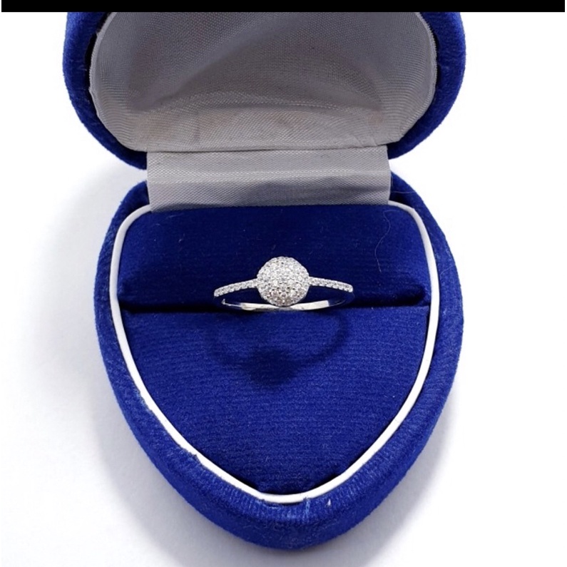 Cincin wanita perak 925 lapis emas putih cincin simple perak 925