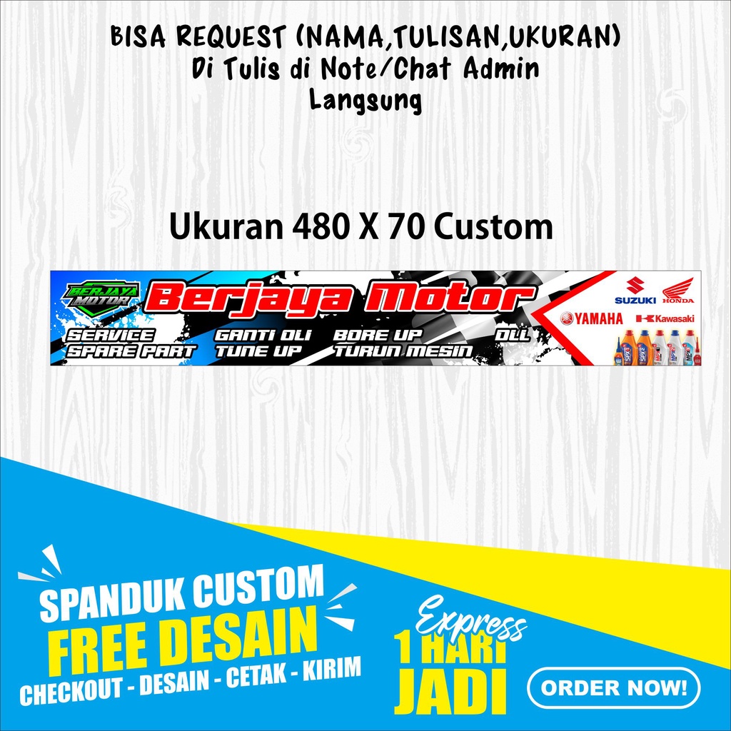 SPANDUK/BANNER CUSTOM BENGKEL