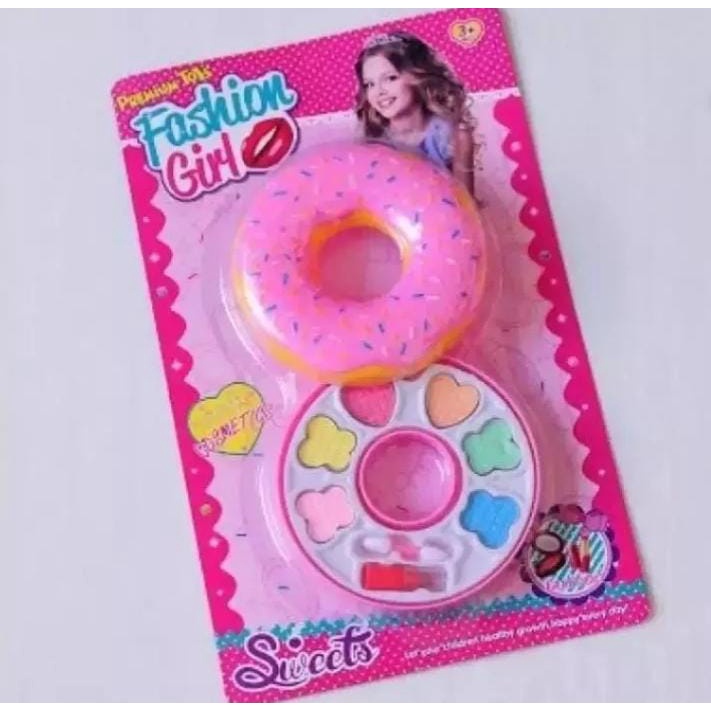 Mainan Anak Make Up Bentuk Donat PR 17433 /Makeup Donat Mainan Anak Lucu/Mainan Anak Perempuan Danda