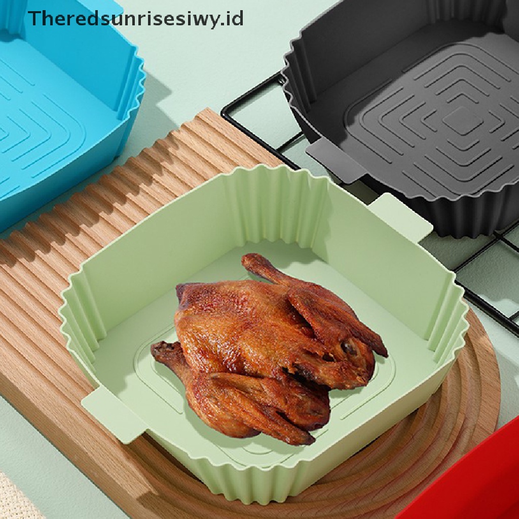 # Alat Rumah Tangga # Nampan Air Fryer / Panggang Ayam Bentuk Bulat Bahan Silikon Ukuran 21cm