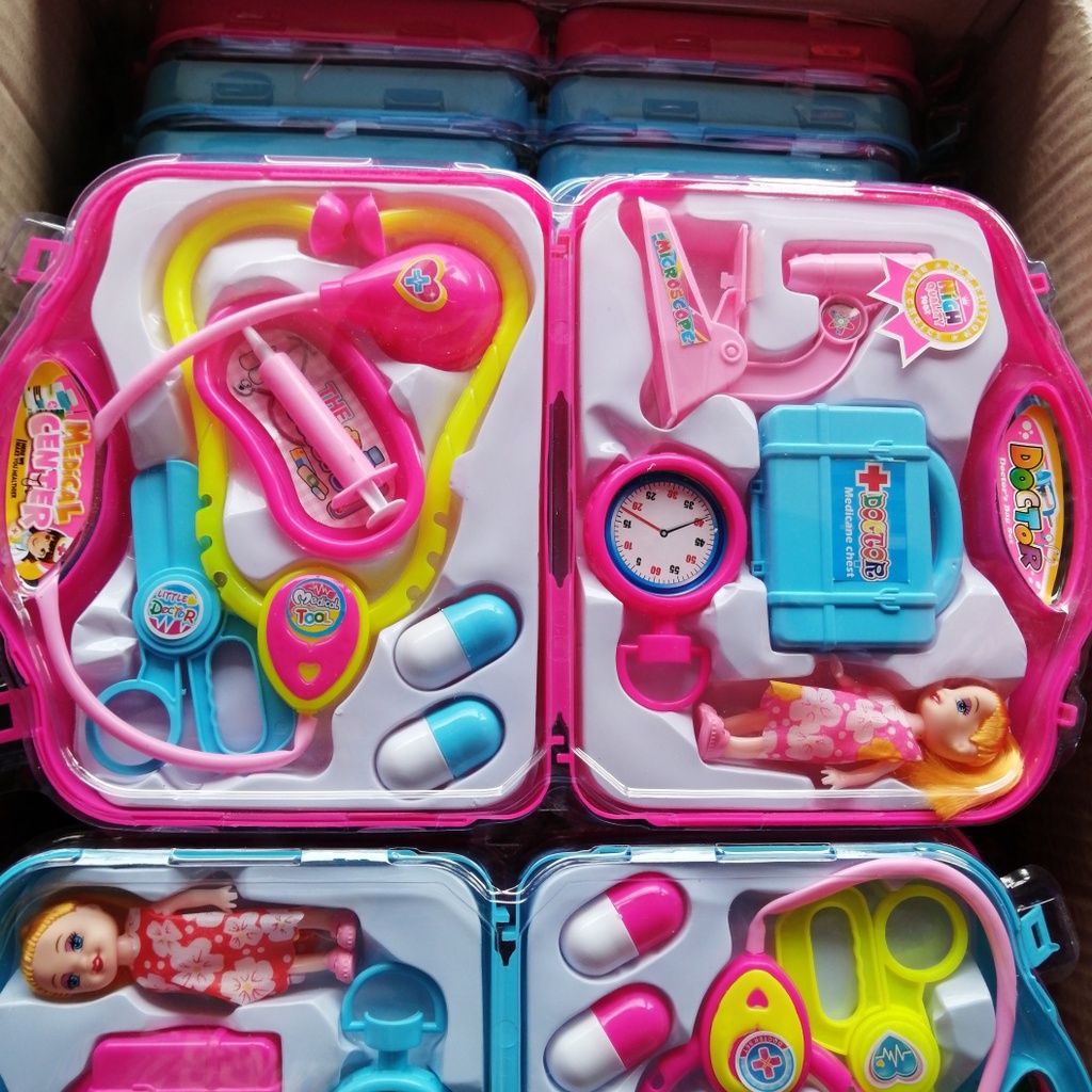 PROMO Mainan Anak Doctor Dokter Dokteran Set Lengkap Trolley / Koper PlaySet Mainan Edukasi