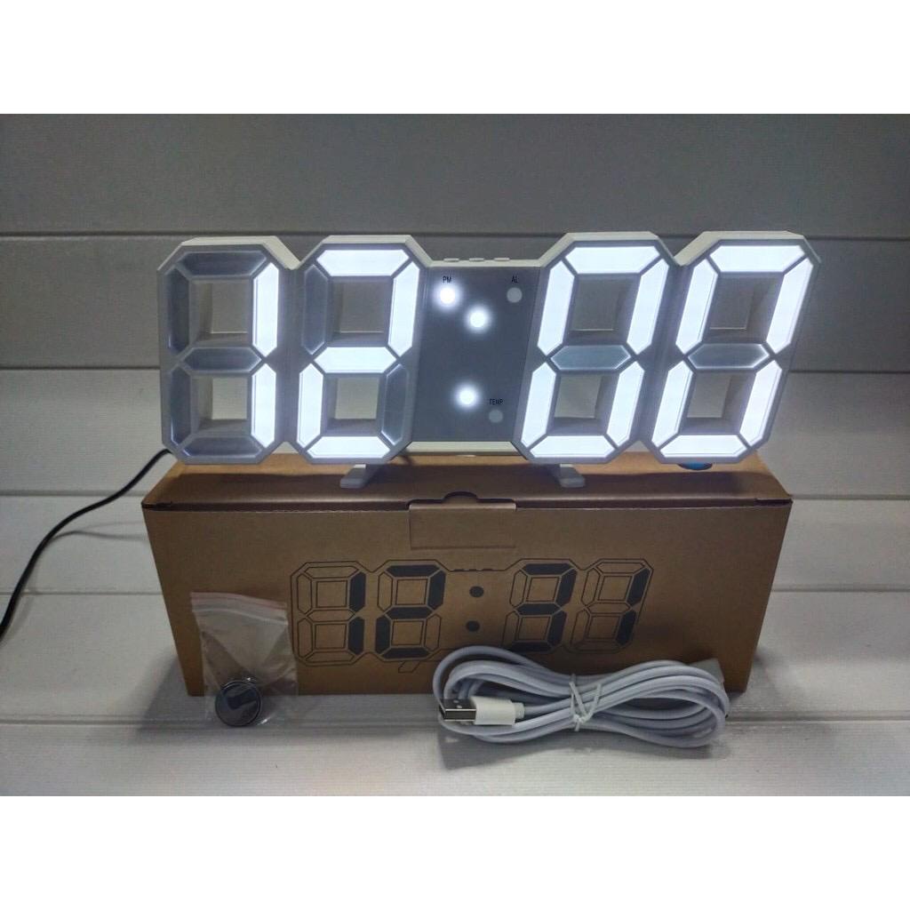 MurmerOfficial JAM DINDING DIGITAL LED/JAM MEJA-ALARM-SUHU/JAM 3D BESAR MODERN / VIDICI R351