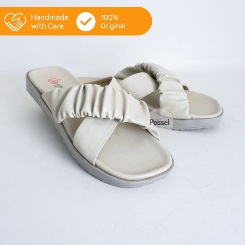 Donatello Sz. 36-40 Sandal Slip On Wanita Kerut | OI613901 / OI613902 / OI613903