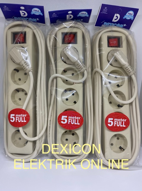 Stop kontak arde 5 lubang 5 kabel/colokan listrik/terminal listrik/jual alat listrik murah/SNI