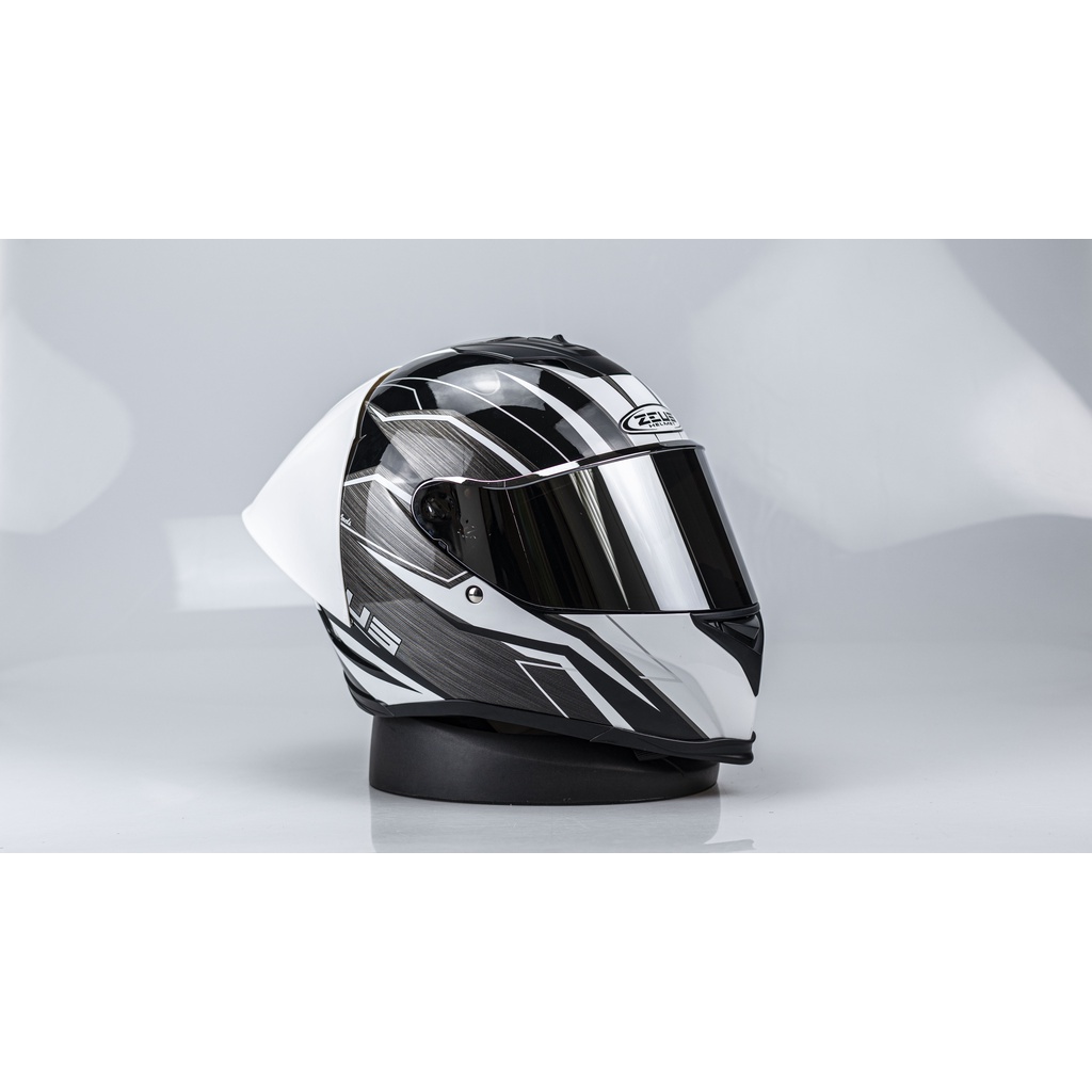 PAKET GANTENG HELM MOTOR ZEUS 822 ZS822B ZS822 822B BLACK / AO21 AO 21 WHITE HELM IMPORT ORI SNI