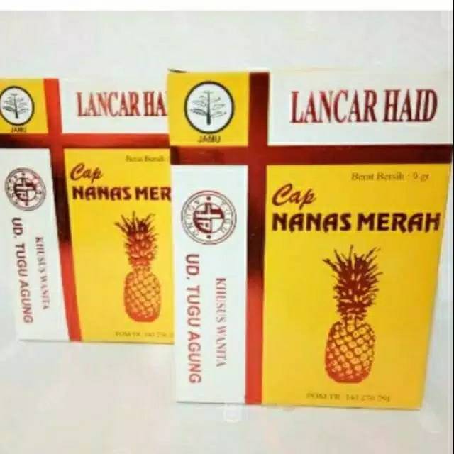 

Jamu nanas merah lancar haid isi 10 shaset