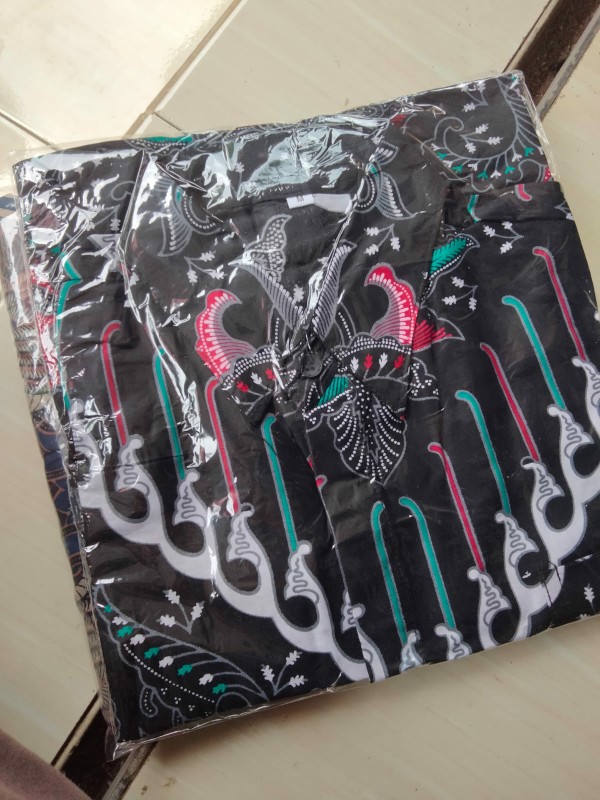 Kemeja Batik Pria Lengan Panjang Size M L Xl Xxl Bswart New Arrival