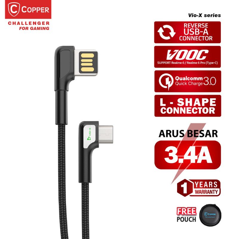 COPPER Kabel Data Gaming Challenger Series QC 3.0 up to 3.4A