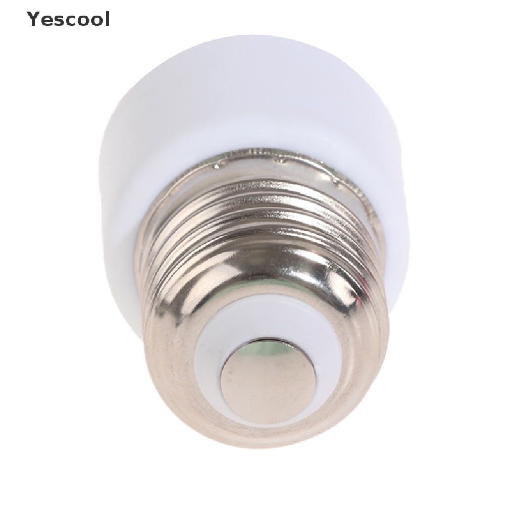 Yescool Adaptor Fitting Bohlam Lampu E27 220V Bahan ABS Warna Putih