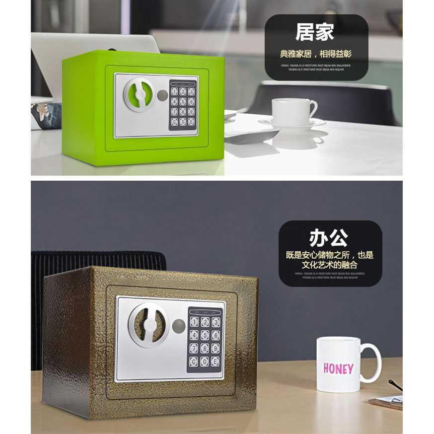 Mall Brankas Mini Celengan Elektrik Password Warna Hitam Safety Box Penyimpanan Uang berankas Celeng