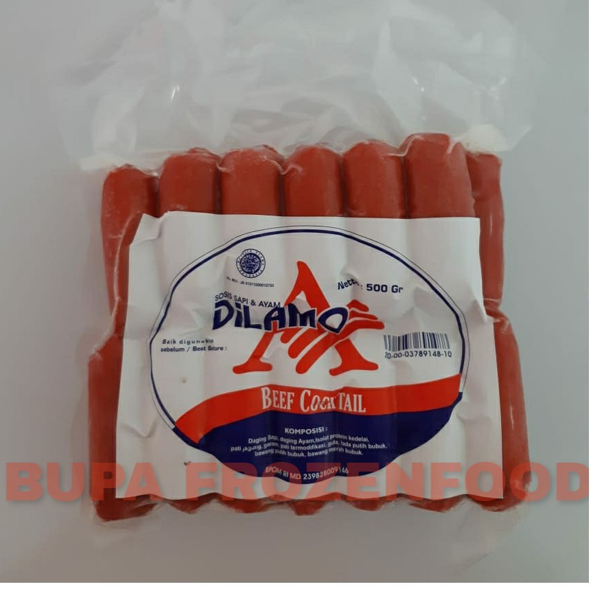 

DILAMO SOSIS BEEF COCKTAIL MERAH 500GR - BUPA FROZENFOOD