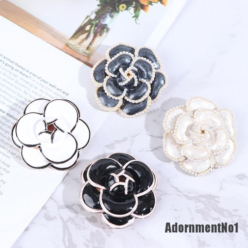 (Adornmentno1) Pin Bros Bunga Camellia Hiasan Mutiara Imitasi