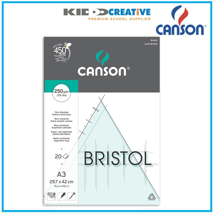 

CANSON BRISTOL 20S A4, A3 250G