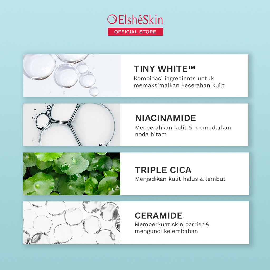 ElsheSkin Glowing Smoothies - 30ml Niacinamide, Ceramide (Skincare Glowing Tanpa Bekas Jerawat)  - Paket Mencerahkan untuk Kulit Berminyak-1
