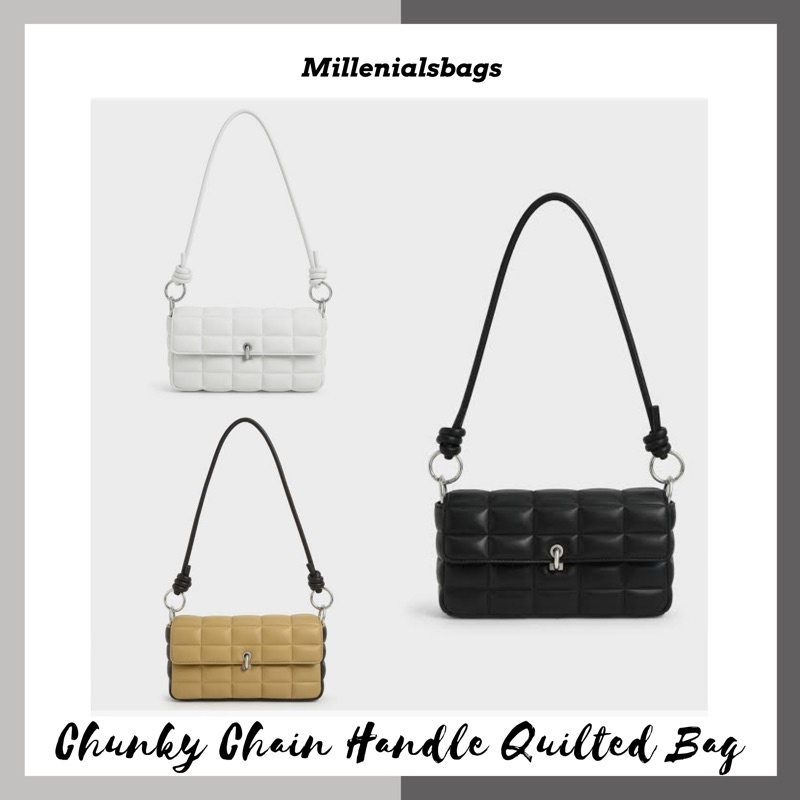 Cnk chunky chain handle quilted bag