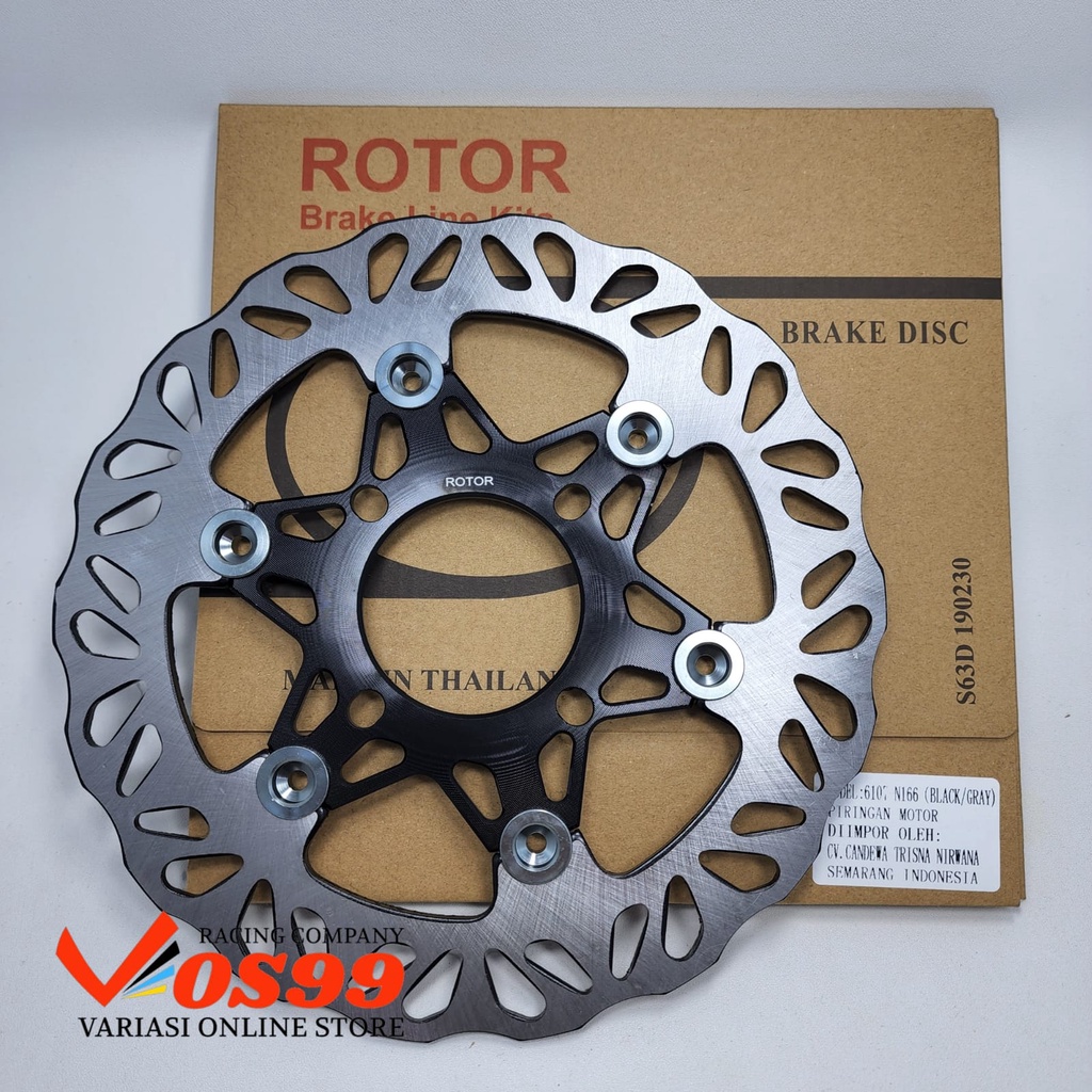 DISC PIRINGAN CAKRAM DEPAN ROTOR FLOATING 3 DIMENSI 220MM NOUVO XRIDE JUPITER MX VEGA FIZR MIO BEAT MOTIF BINTANG