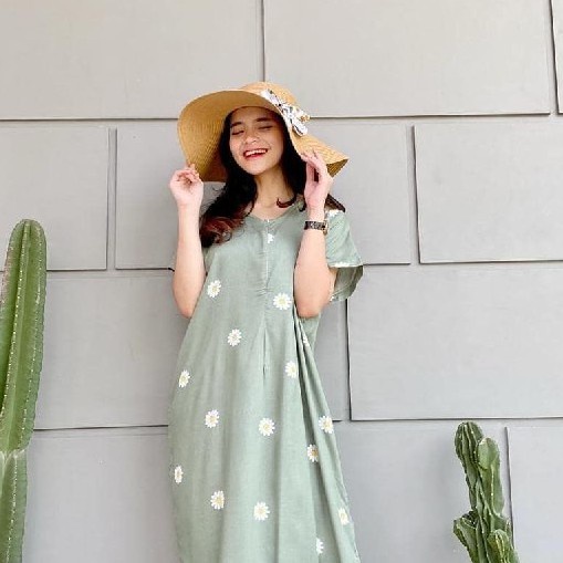 MARIMO DASTER PANJANG RESLETING DEPAN BUSUI SEMATA KAKI BISA COD RAYON PREMIUM-selutut shasta