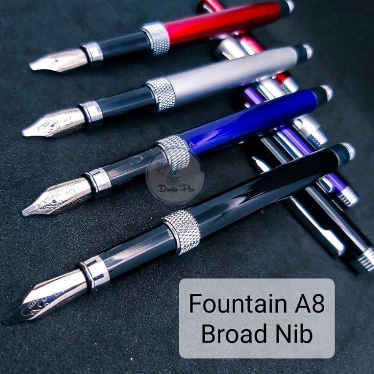 

(Terlaris) Pena Kaligrafi A8, Fountain Pen Broad Nib A8, Nib Lebar 1.5mm , Bisa Custom Grafir Nama / Logo EIStock Banyak ➮