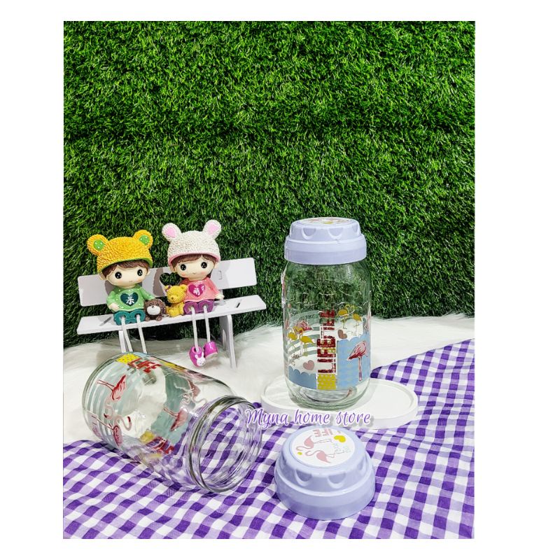 Toples kaca sebaguna ungu 1000ml