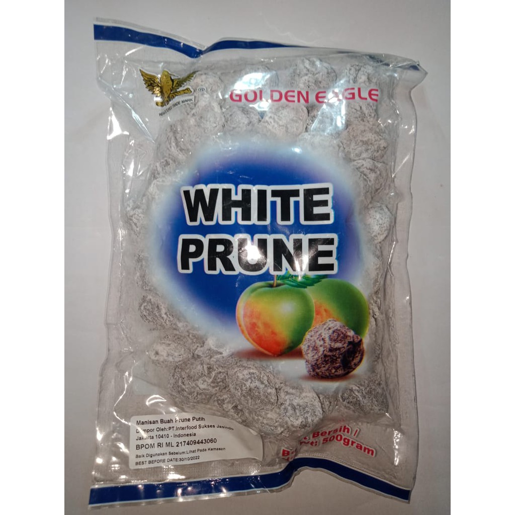 

Golden Eagle White Prune / Red Salty Prune 500gr / Preserved Fruit Manisan Buah Prune Putih