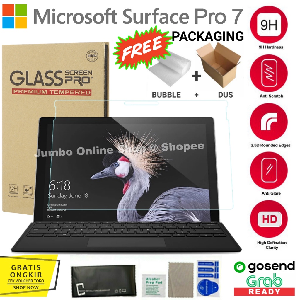 Tempered Glass 2.5D 9H Microsoft Surface Pro 7 - Surface Pro 7 Plus  Pro 7+ Anti Gores Kaca Screen P