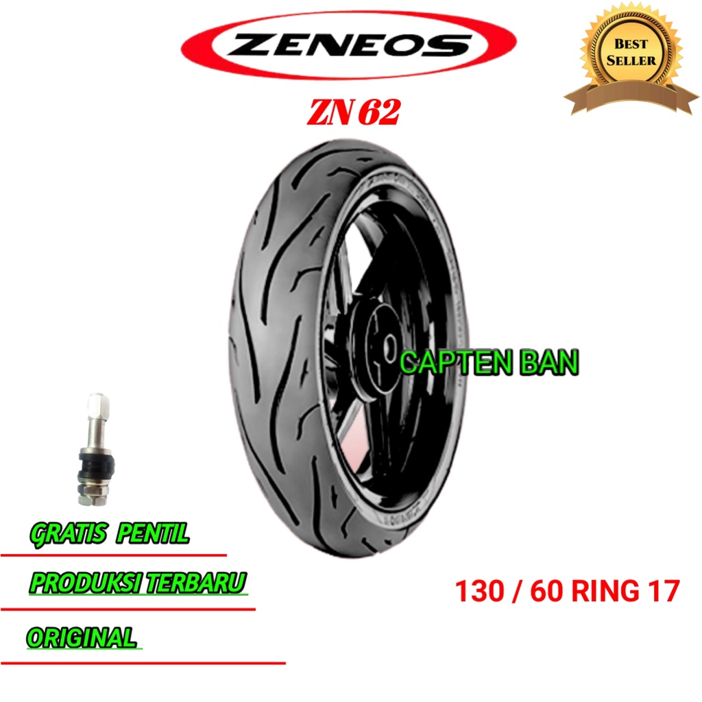Ban Motor MOGE (Motor Batangan) // ZENEOS ZN62 130/60 Ring 17 Tubeless