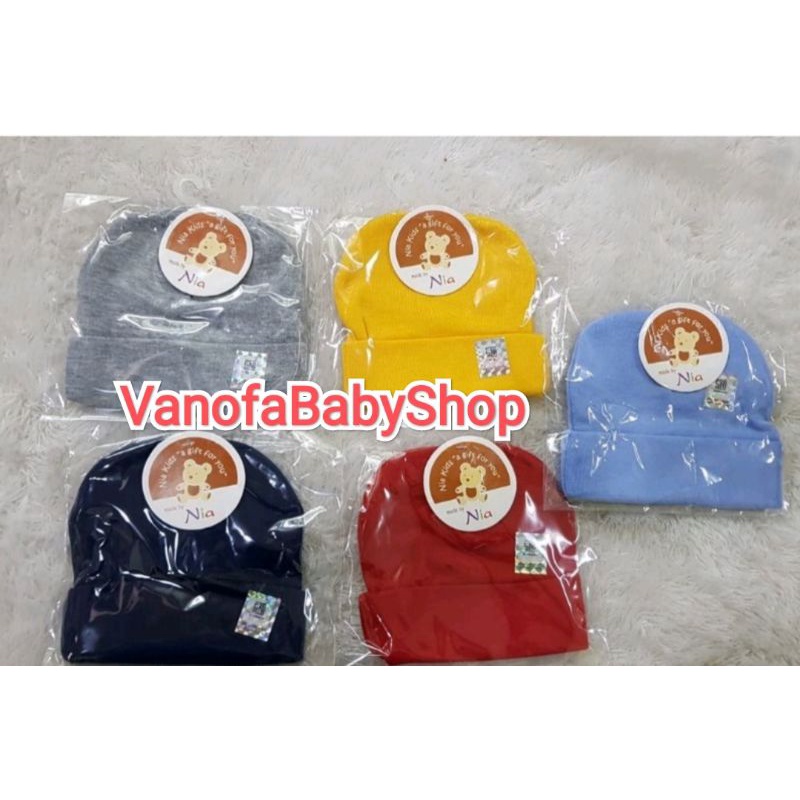 TERBARUUUU TOPI BAYI NIA POLOS - TOPI BAYI NEWBORN 0-3BULAN - TOPI BAYI - TOPI BAYI MURAH