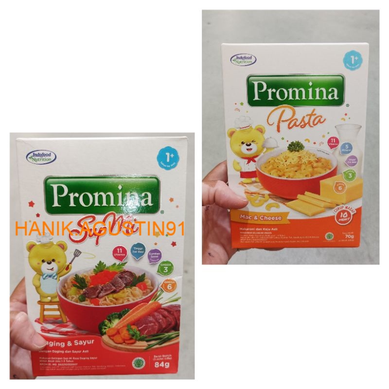 

Promina Sup Mie - Promina Pasta Mac & Cheese dan Sup Mie Instant untuk Anak usia 1 tahun keatas