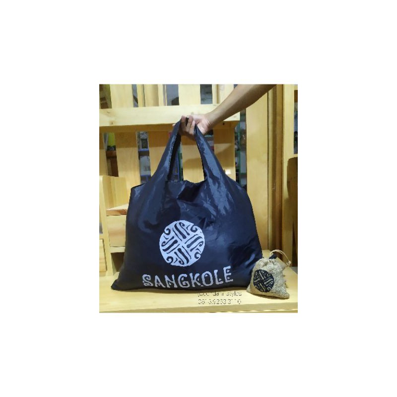 tas lipat belanja parasut waterproof custom hadiah souvenir lucu unik rustic natural