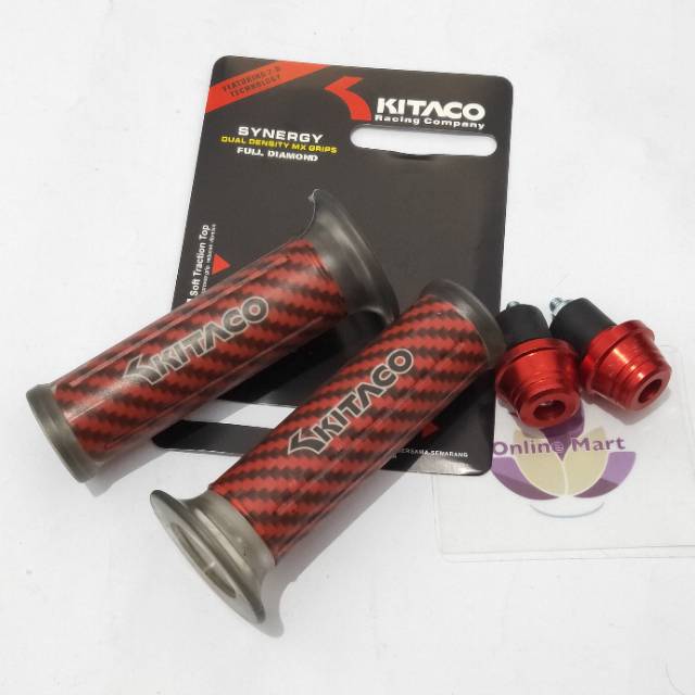 Grip Handgrip karbon merek Kitaco Free Jalu stang CNC