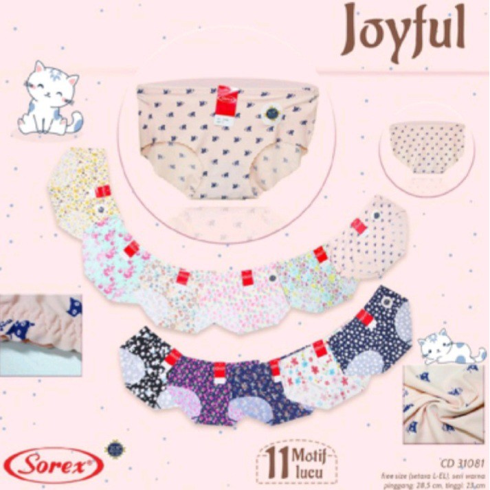 Celana Dalam Wanita Sorex Seamless 31081 Motif