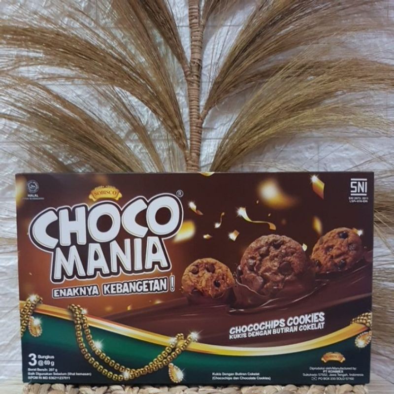 

Choco Mania Chocochips Cookies Gift Pack 207g (3 bungkus x 69gr)