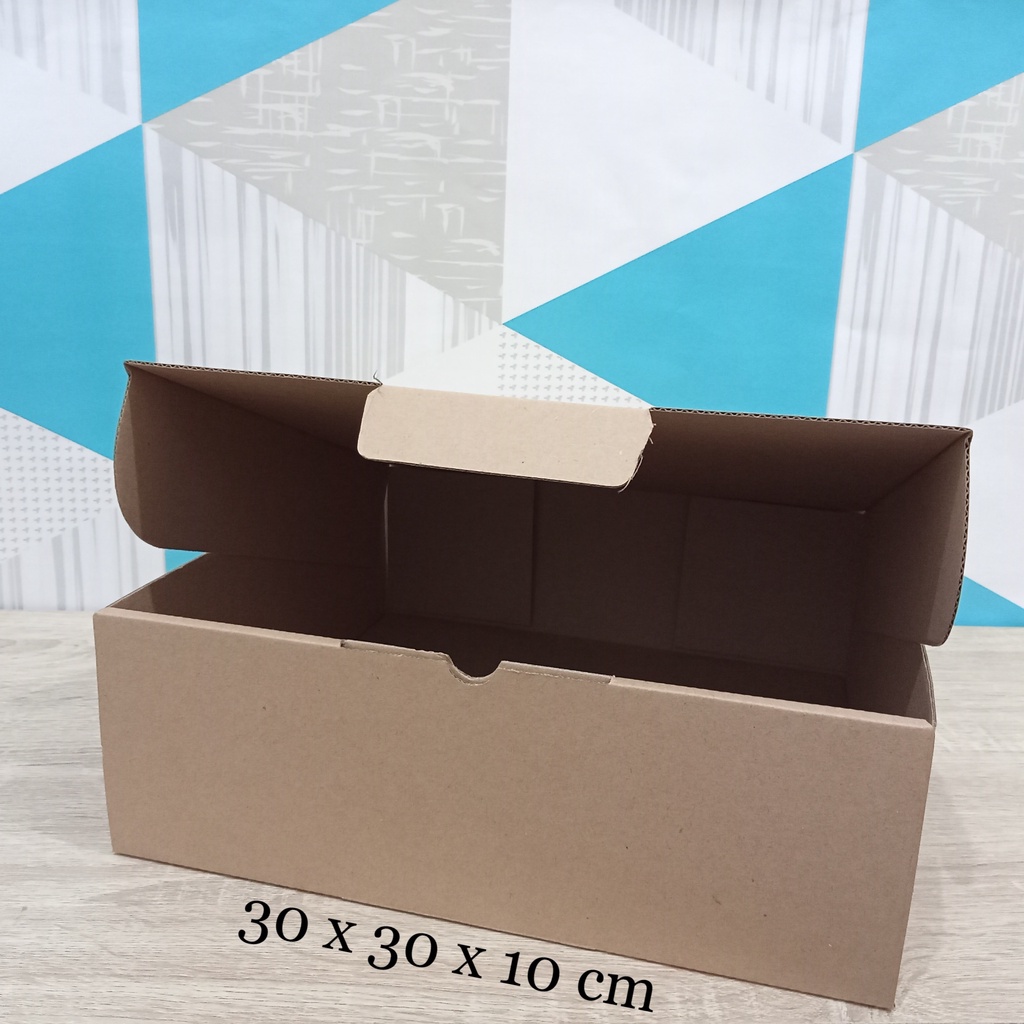 

Kardus 30 x 30 x 10 cm....Die Cut kotak aksesoris dll