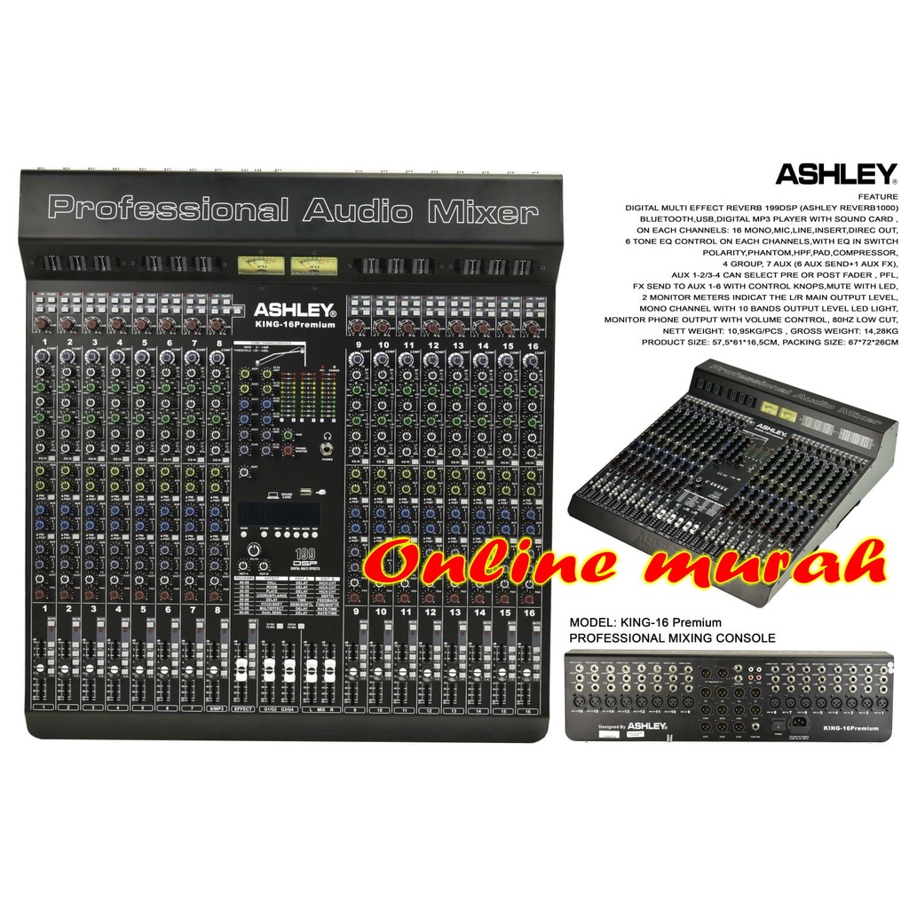 mixer ashley king 16 premium ashley king16 premium garansi resmi