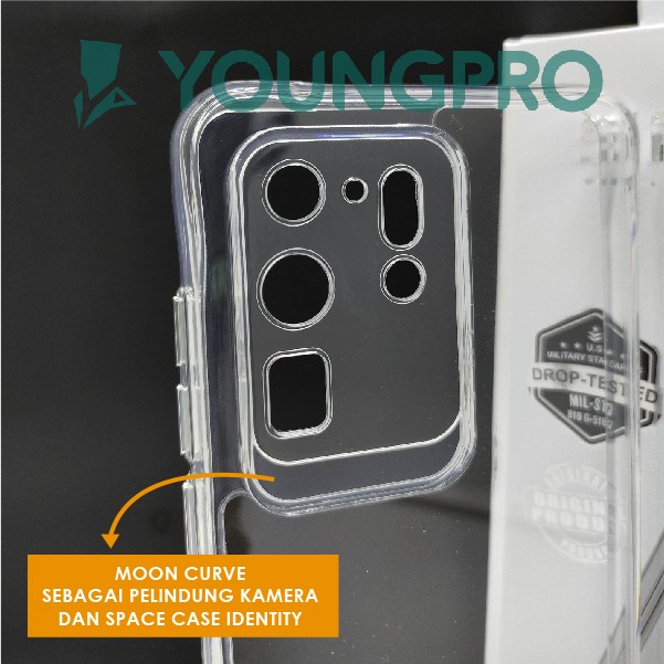 Case SPACE Military Samsung S10 S20 S21 S22 S23 ULTRA S20 S21 S22 S23 PLUS S20FE S21FE  With Moon SPACE ORIGINAL and Pelindung Camera [PREMIUM] SPACE CASE