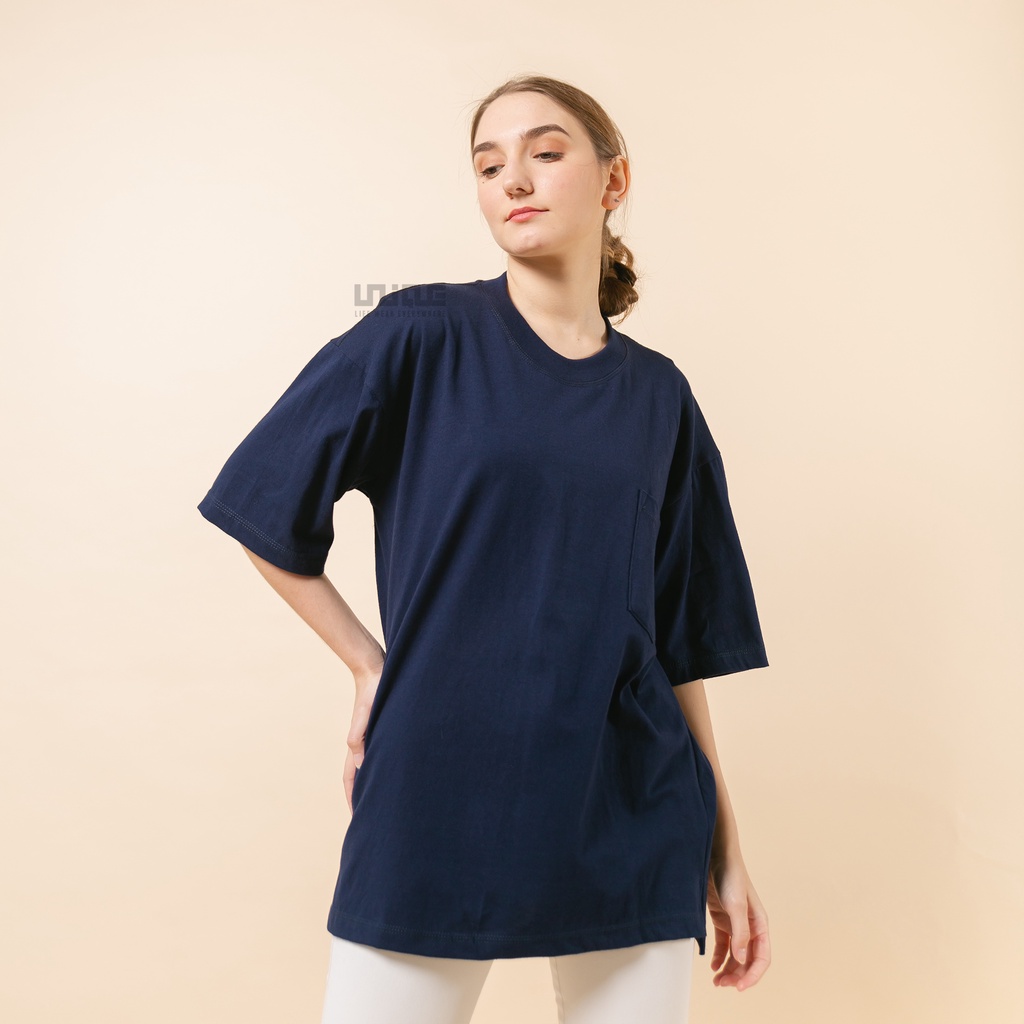 UNIQUE - (Pocket Series) Kaos Oversize Pocket Pasific Blue