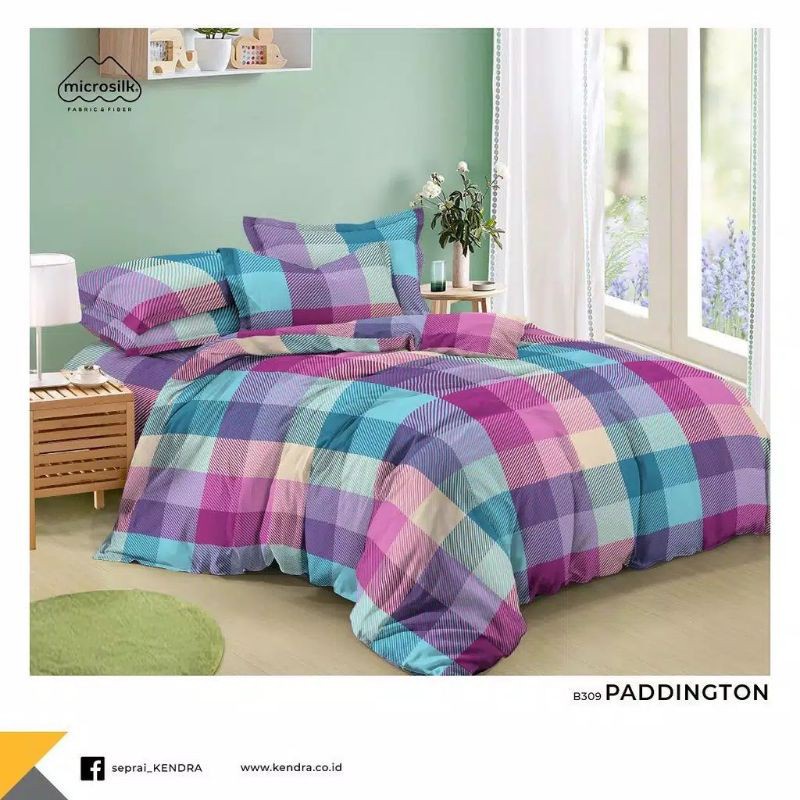 KENDRA Sprei Set Modern Minimalis - Motif Paddington Uk.Single/Queen Bed