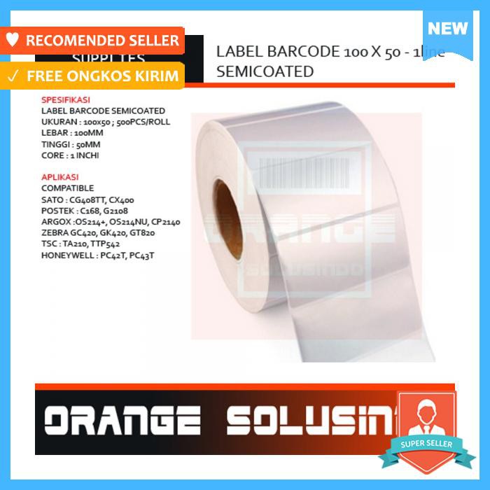 

Label Barcode 100X50 1 Line Isi 500 Pcs Stiker Barcode Murah Semicoated