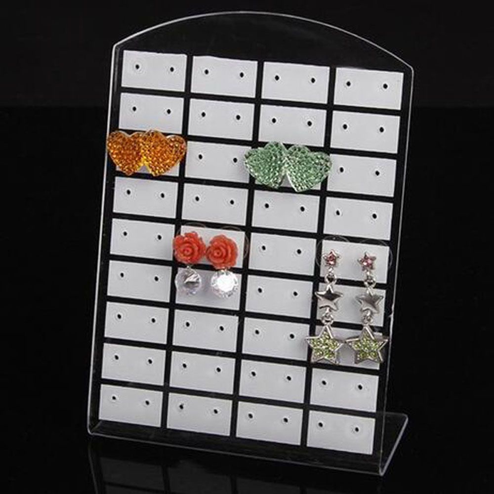 Rak Stand Holder Display Perhiasan Anting 48 / 72 Lubang Warna-Warni Bahan Plastik Untuk Wanita