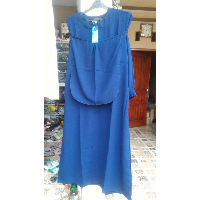 9T98- Gamis Akhwat Set Cadar - Hitam, Xl