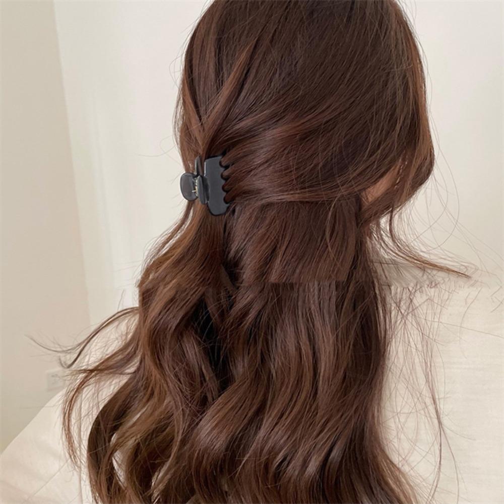 Needway Perempuan Hair Claw French Sweet Aksesoris Rambut Hair Grab Clip Elegan Retro Peri Hiu Klip