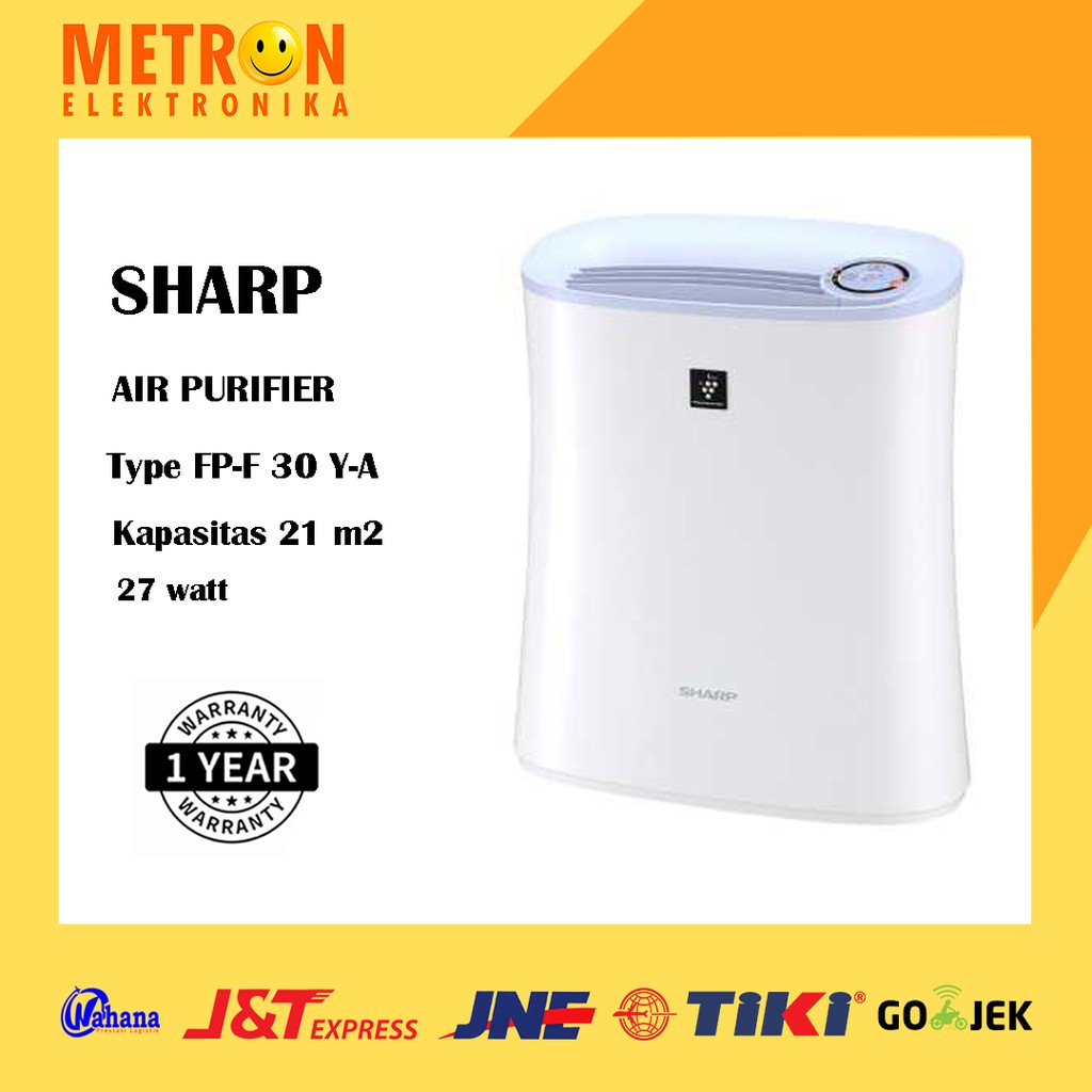 SHARP FP F 30 Y A / BLUE AIR PURIFIER PLASMACLUSTER 21M2 / FPF30YA