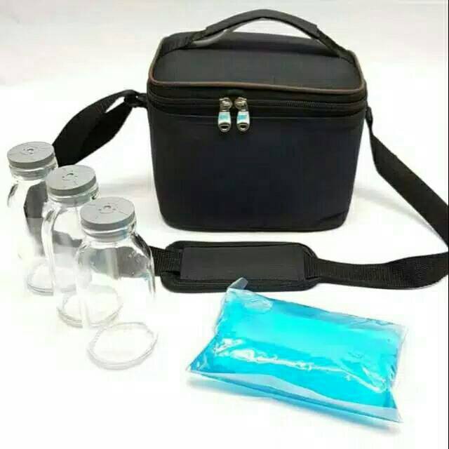 Cooler Bag Tas ASI mini FREE 3 botol ASI 1 Ice Gel TERMURAH BERKUALITAS T05 SB-05